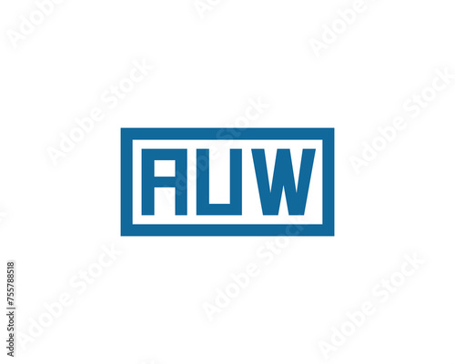 AUW Logo design vector template photo