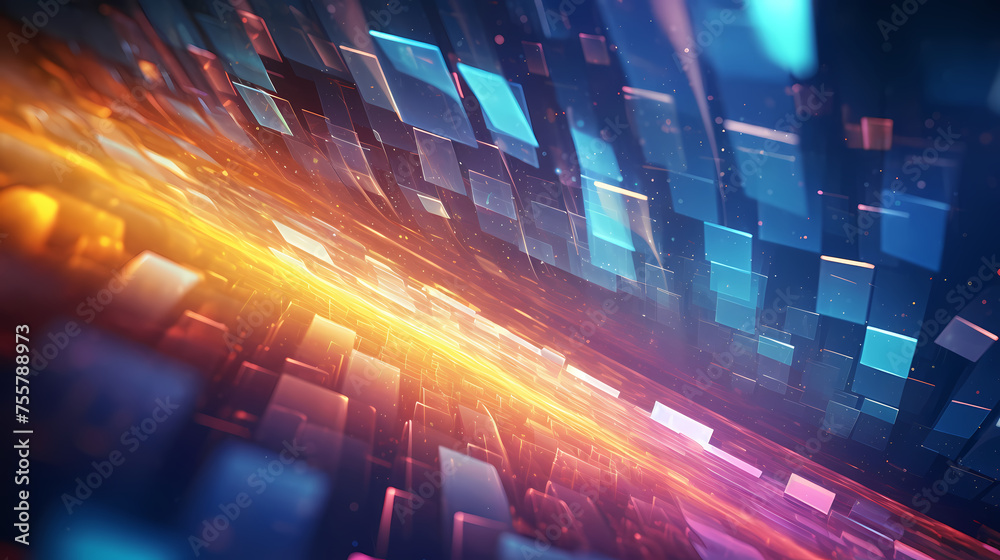 Obraz premium Colorful abstract wavy lines