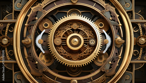 A digital painting of a quantum encryption device with neo-Victorian aesthetics and intricate details.