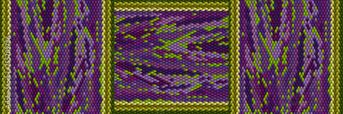 A bright, seamless pattern of abstract shapes.