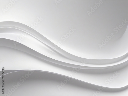smooth white wave background - generated by ai