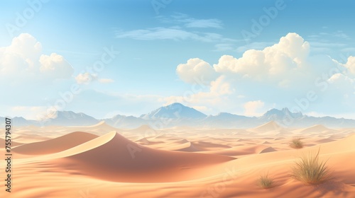 A serene desert landscape with sand dunes for a unique setting
