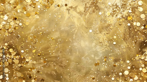 Lay Flat Gold Glitter Background 