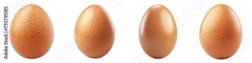 Set of chicken eggs isolated on transparent background