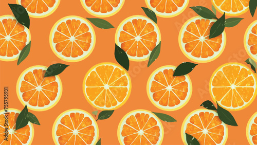 Flat Design Vector Illustration of a Orange 