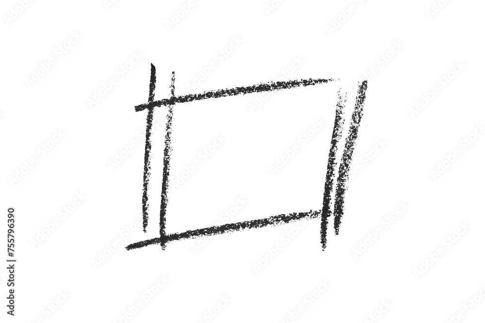 black pencil strokes isolated on transparent background