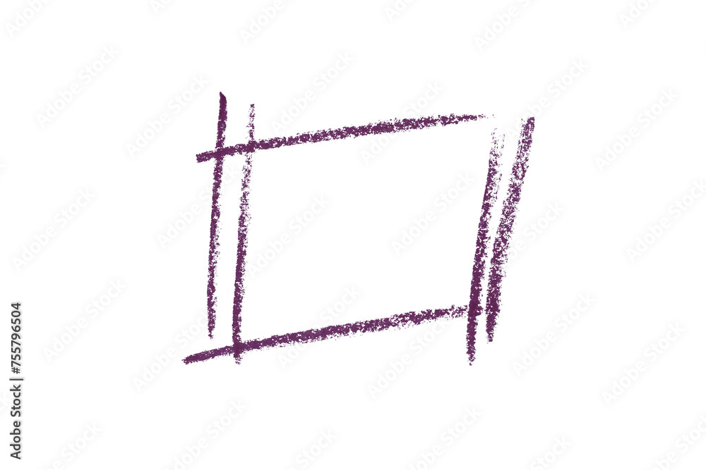 Draw a dark purple pencil line separately on a transparent background.