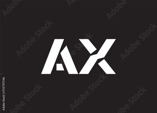 A X, A & X Letters joint logo icon with business