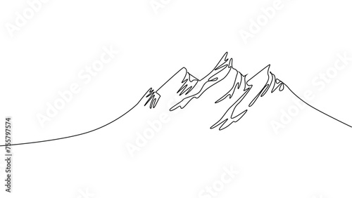 Self-drawing a simple animation of one continuous drawing of one line of Christmas trees, forest