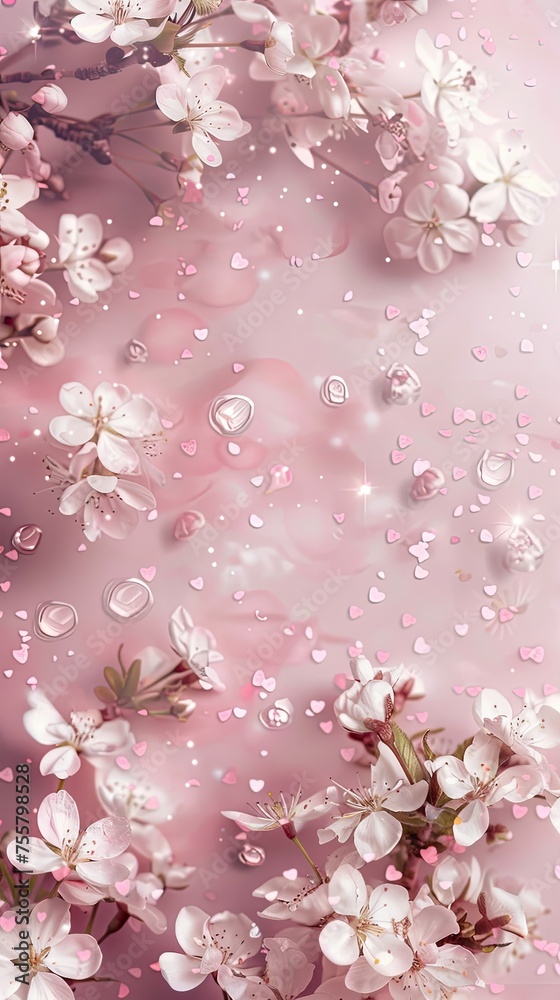 pure white flowers on a pink background