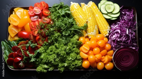 Colorful vegetable medley  celebrating diversity in nutrition