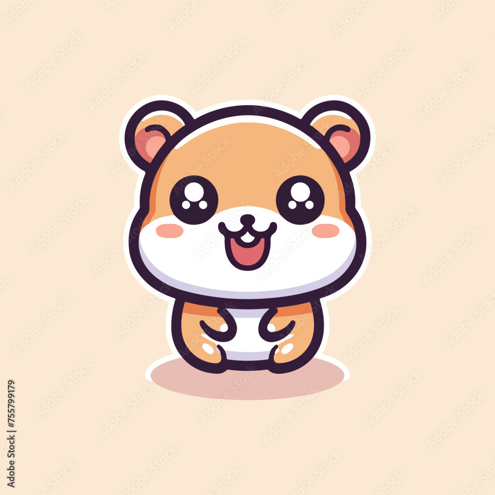 Cute Hamster Icon Illustration v3 Cute Hamster Icon Illustration v3
