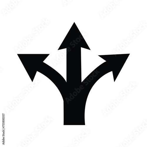 Wallpaper Mural Three arrows symbol pointing in different directions. Choice icon, the way concept. Vector icon. Vector illustration. Eps file 167. Torontodigital.ca
