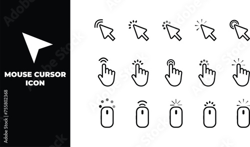 Mouse Cursor Icons - Vector stock illustration
