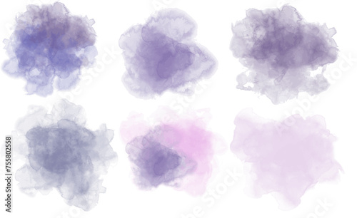 Obraz na plátně Abstract watercolor blot painted background