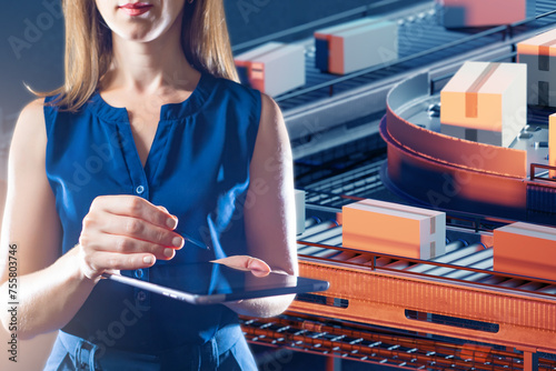 Woman manager of manufactur...