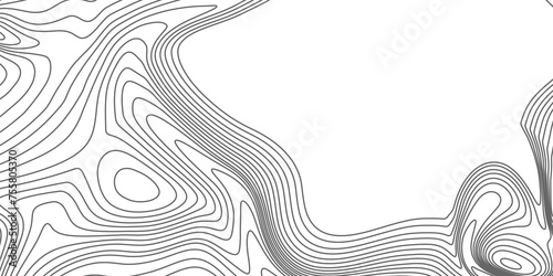 Landscape geodesy topographic map background. Grey topographic lines. Texture of lines. Transparent background. Copy space