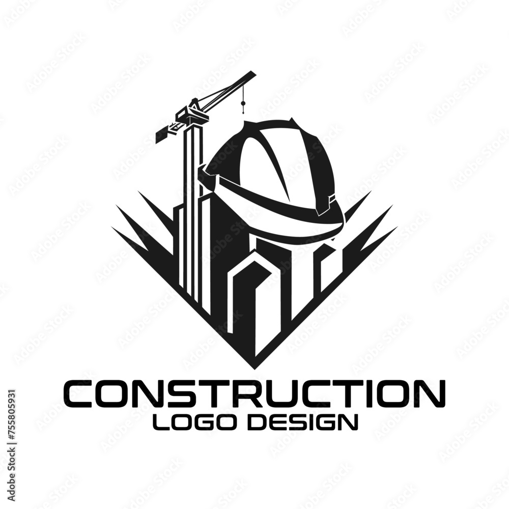 Construction Vector Logo Design Construction Vector Logo Design