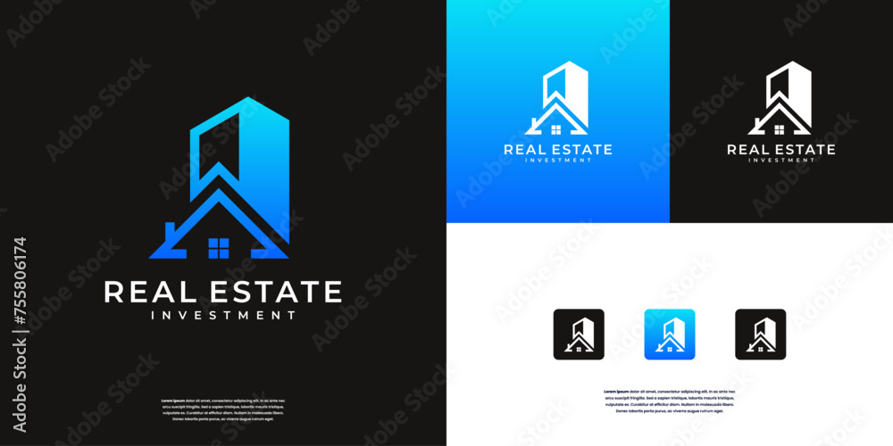 Home roof real estate logo design. symbol for building, construction, architecture, house, apartment, hotel and etc. Home roof real estate logo design. symbol for building, construction, architecture, house, apartment, hotel and etc.