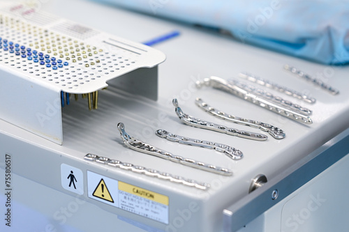 Orthopedic bolts and screws for surgery photo