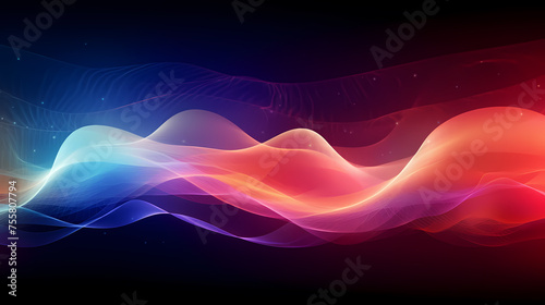 Abstract wavy lines, interesting abstract background and bokeh