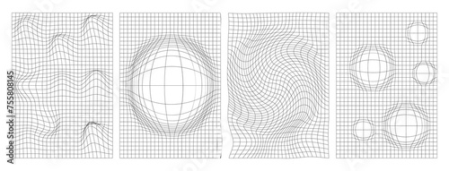 Fotografie Distorted grid set