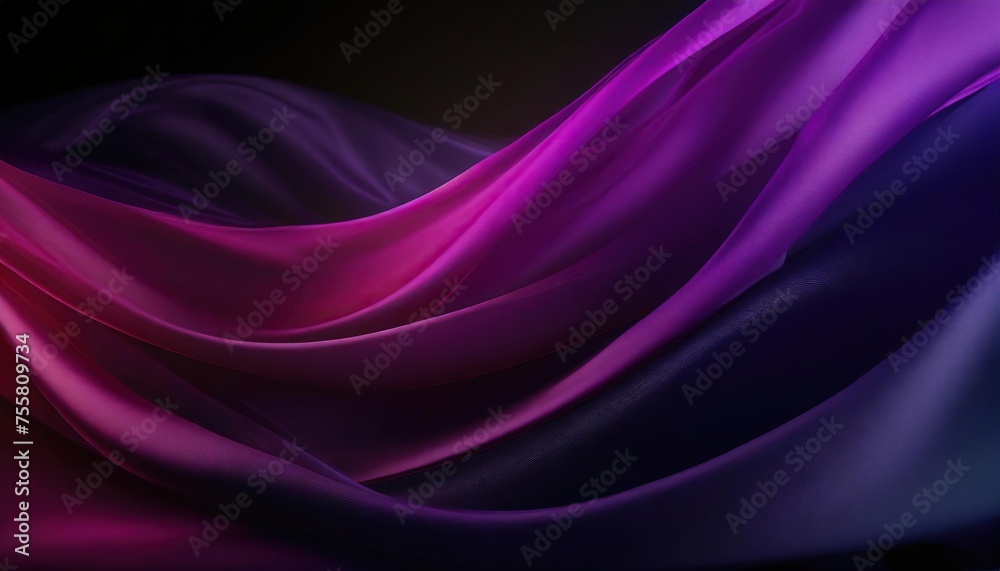 Fototapeta premium Abstract Background with 3D Wave Gradient Silk Fabric