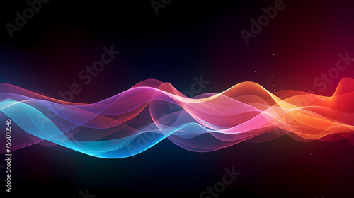Abstract wavy lines, interesting abstract background and bokeh © ma