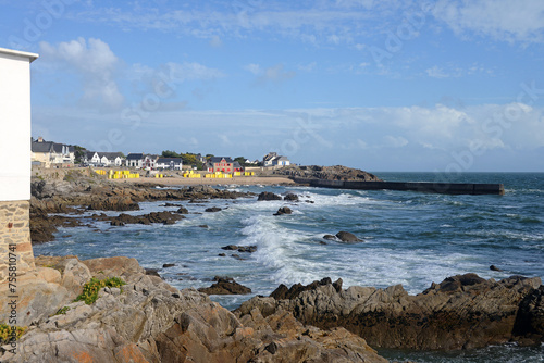 Obraz na płótnie Küste und Strand in Batz sur mer, Bretagne w salonie