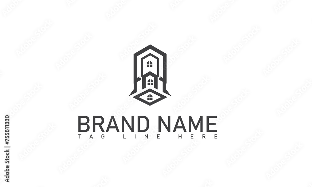 Fototapeta premium Real Estate Logo Design. House Logo Design. Creative Real Estate Vector Icons