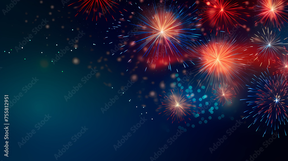 Fireworks background for celebration, holiday celebration concept Fireworks background for celebration, holiday celebration concept