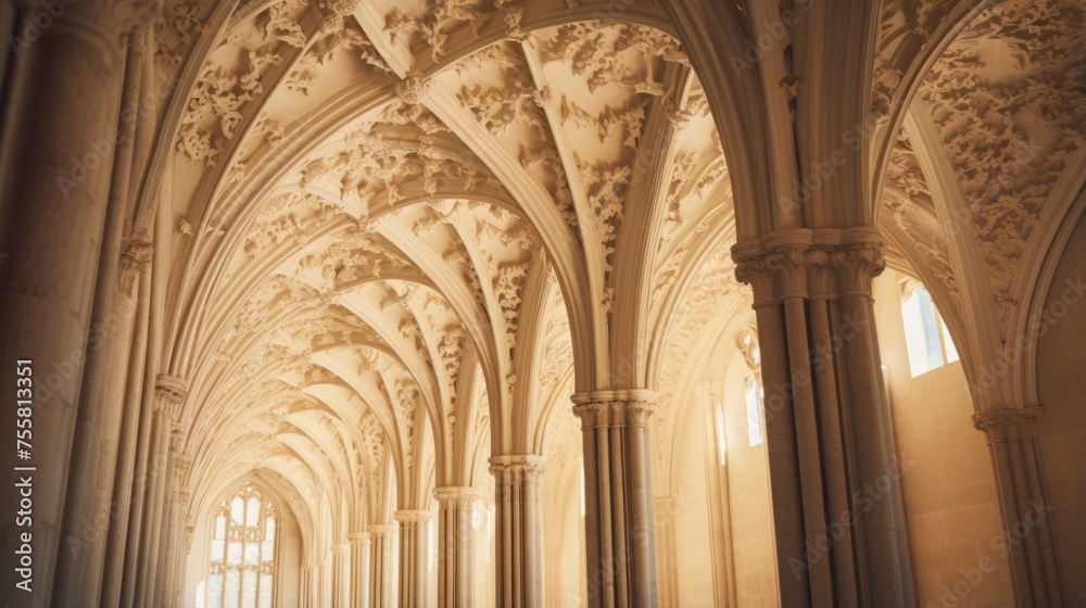 Ornate arches in a historic cathedral