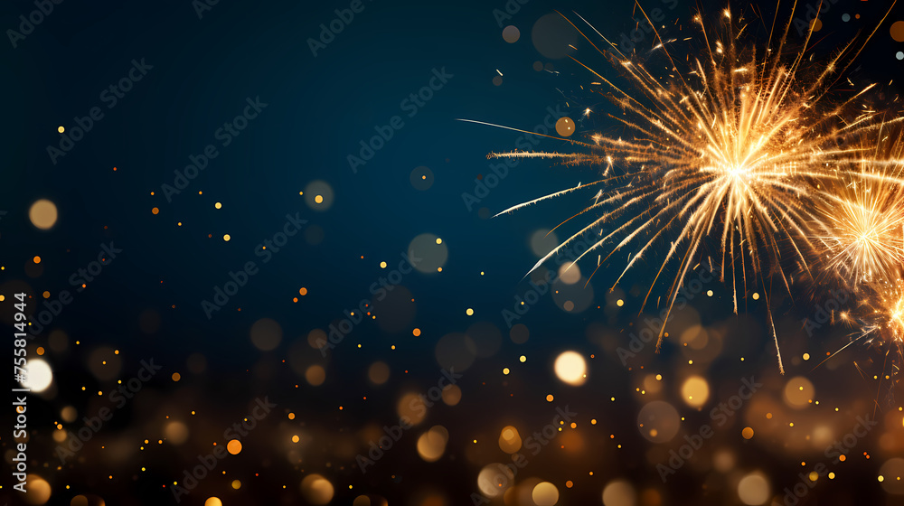 Obraz premium Fireworks background for celebration, holiday celebration concept