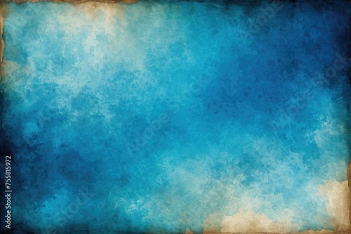 Grunge abstract old paper background  blue and sapphire hues dominating  layered translucency suggesting depth  textures reminiscent of weathered parchment  ideal for stock photography