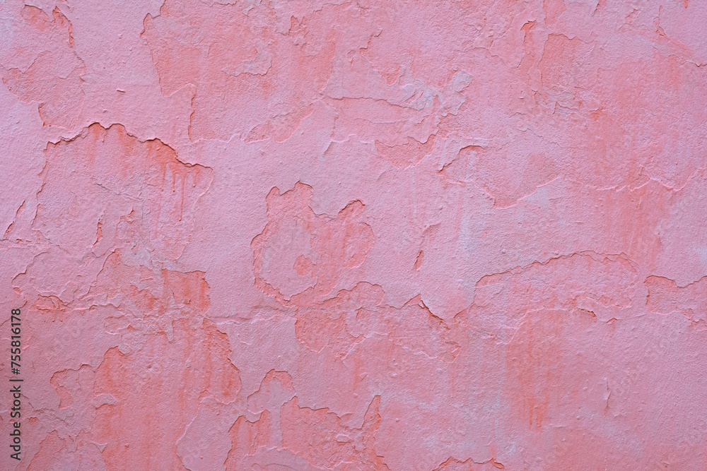 Textured Background of a Pink Wall with Peeling Paint for Creative and Design Use Textured Background of a Pink Wall with Peeling Paint for Creative and Design Use