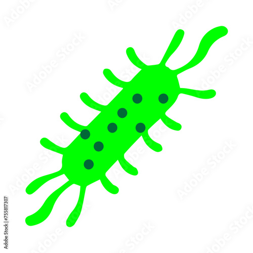 Bacteria  Microbe and Virus Vector Line Icon