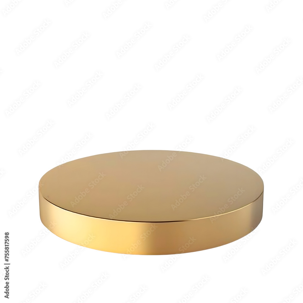 podium pedestal gold for product display isolated on transparent background Generative Ai podium pedestal gold for product display isolated on transparent background Generative Ai