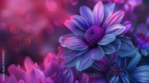 Close Up of Purple Flower With Blurry Background