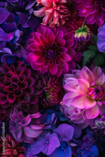 Close Up of Colorful Bouquet of Flowers