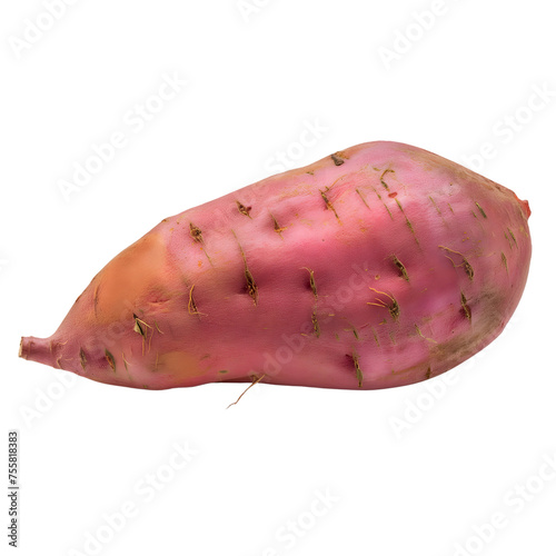 sweet potato isolated on transparent background Generative Ai