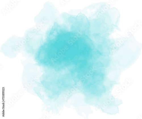 Abstract watercolor blot painted background. Vector isolated illustration. Blue arctic 
