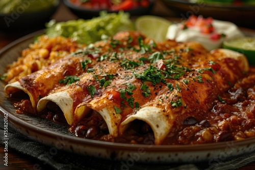 Wallpaper Mural enchiladas mexican food in the kitchen table professional advertising food photography Torontodigital.ca