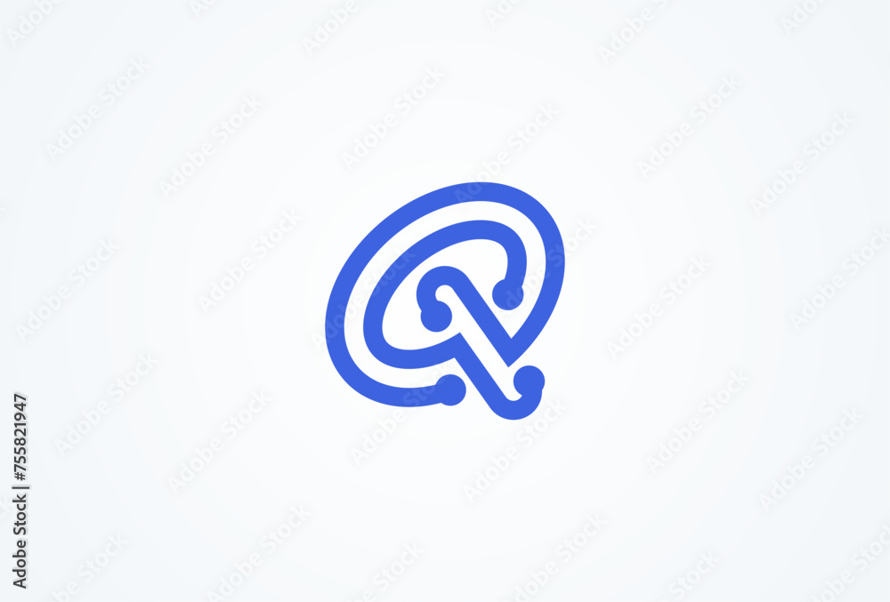Letter Q Technology Logo, letter Q with tech style logo design inspiration, Flat Vector Logo Design, vector illustration Letter Q Technology Logo, letter Q with tech style logo design inspiration, Flat Vector Logo Design, vector illustration
