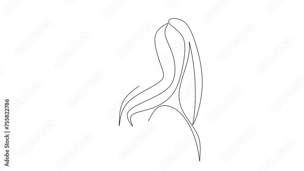 Abstract minimal female portrait, linear drawing. Logo, badge, label. Abstract minimal female portrait, linear drawing. Logo, badge, label.