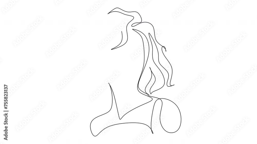 Abstract minimal female portrait, linear drawing. Logo, badge, label. Abstract minimal female portrait, linear drawing. Logo, badge, label.