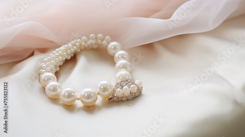 Bride's stunning pearl necklace
