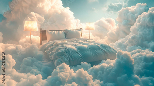 Bed in the clouds, bed linen