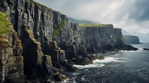 Dramatic and moody coastal cliffs