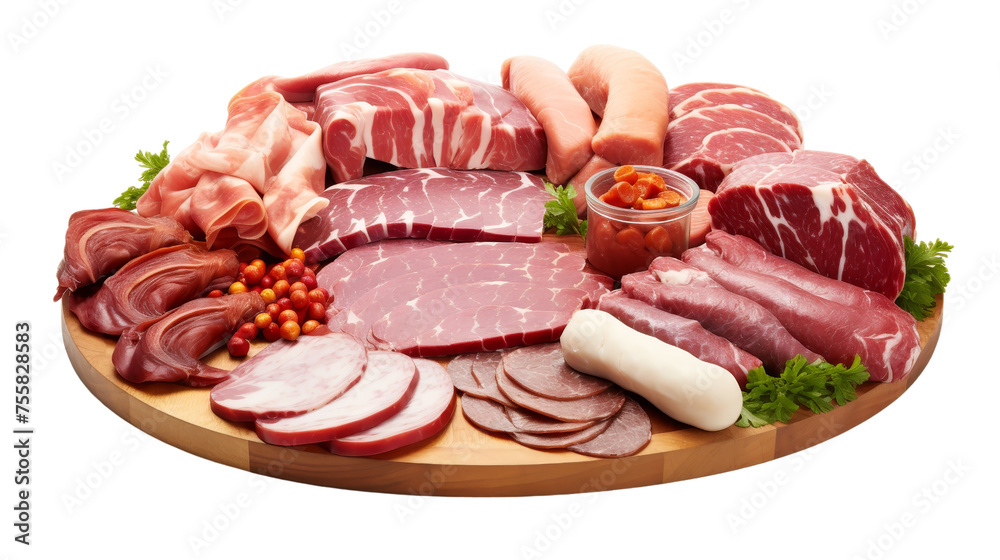 Meat Products Isolated on Transparent Background, (PNG). Meat Products Isolated on Transparent Background, (PNG).