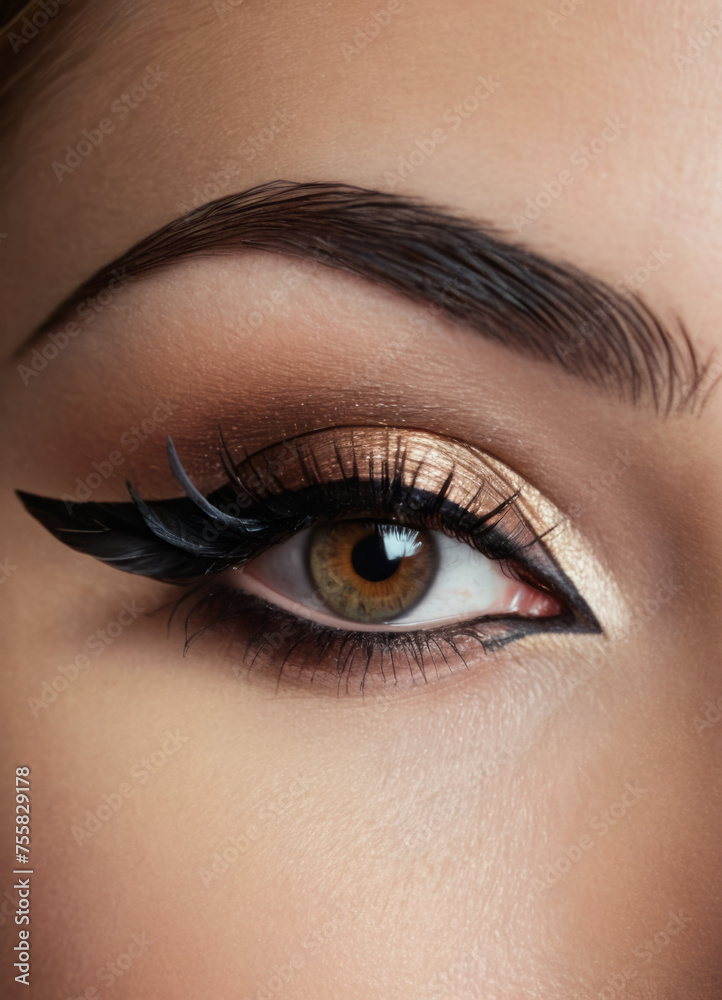 Fototapeta premium eye close-up, arrow makeup